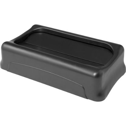 Picture of Rubbermaid Commercial Slim Jim Container Swing Lid - Rectangular - Plastic - 4 / Carton - Black