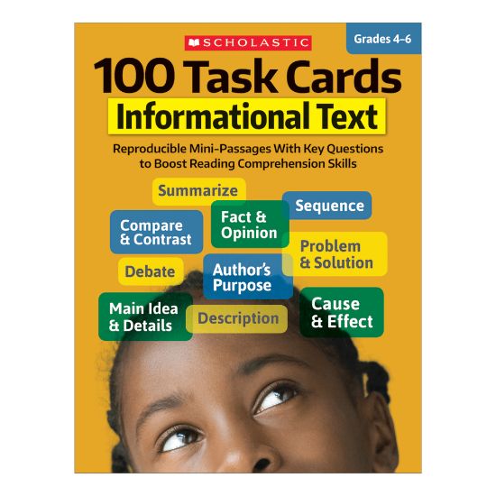 Picture of Scholastic 100 Task Cards, Information Text, Grades 4-6