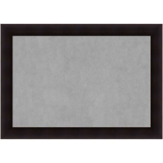 Picture of Amanti Art Magnetic Bulletin Board, Steel/Aluminum, 42in x 30in, Portico Espresso Wood Frame