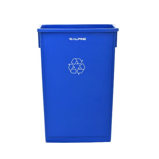 Picture of Alpine Slim Recycle Bin, 23 Gallon, Blue