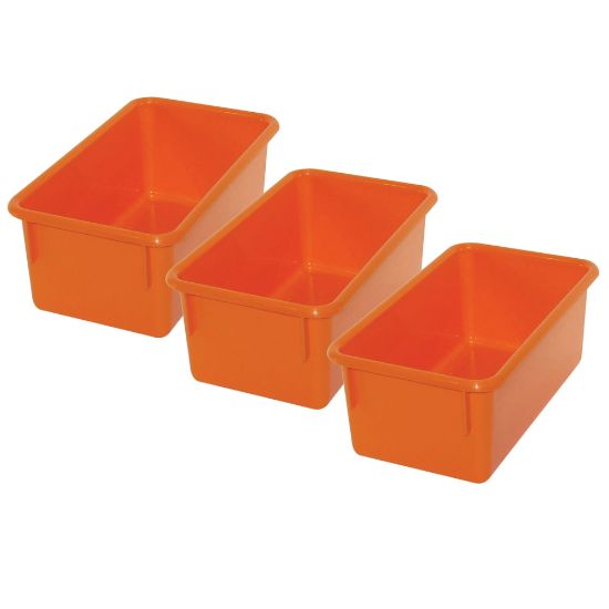 Picture of Romanoff Stowaway Trays, 5-1/4inH x 7-3/4inW x 13-1/4inD, Orange, Pack Of 3 Trays