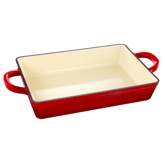 Picture of Crock-Pot Artisan 13in Enameled Cast Iron Lasagna Pan, Scarlet Red