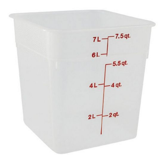 Picture of Cambro CamSquare Food Storage Container, 8 Quart, 9in x 1in x 8in, Clear