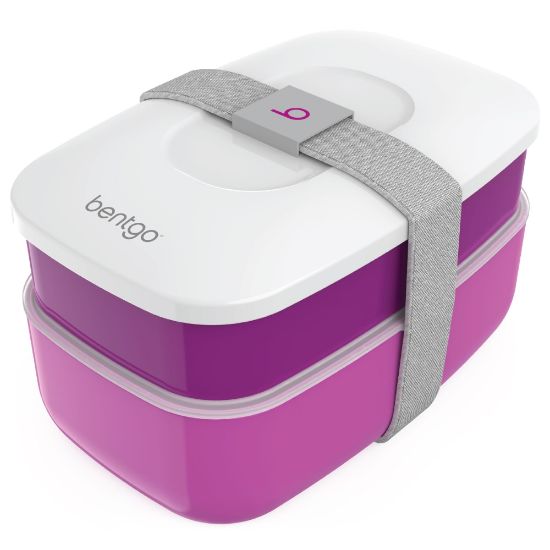 Picture of Bentgo Classic All-In-One Lunch Box Container, 3-13/16inH x 4-3/4inW x 7-1/8inD, Purple