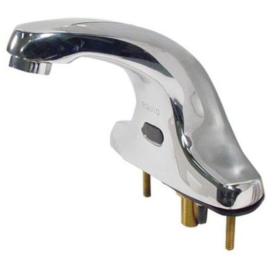 Picture of T&S Brass Equip Hands-Free Restroom Faucet, 4in Deck Mount, 5in Spout, Stainless