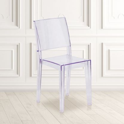 Picture of Flash Furniture Phantom Series Transparent Stacking Side Chairs, Clear, Set Of 4 Chairs