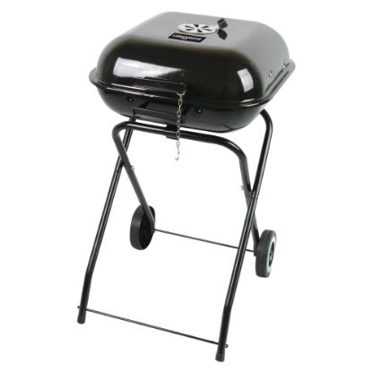 Picture of GrillSmith Square Folding Kettle Grill, 31-15/16inH x 21-13/16inW x 18-15/16inD, Black