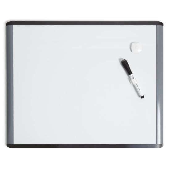 Picture of U Brands Magnetic Mod Dry-Erase Board, 20in X 16in, Black and Gray Frame (381U00-01)