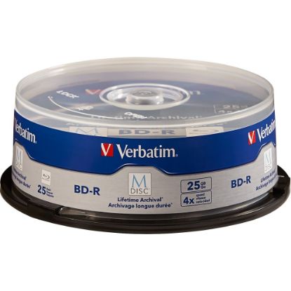 Picture of Verbatim M-Disc BD-R 25GB 4X with Branded Surface - 25pk Spindle - 120mm