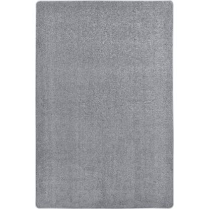 Picture of Joy Carpets Kid Essentials Solid Color Rectangle Area Rug, Endurance, 6ft x 9ft, Silver