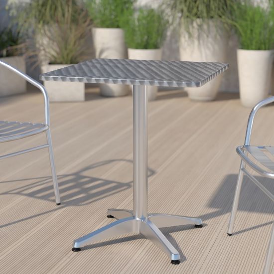 Picture of Flash Furniture Square Aluminum Indoor/Outdoor Table, 27-1/2in x 23-1/2in, Silver