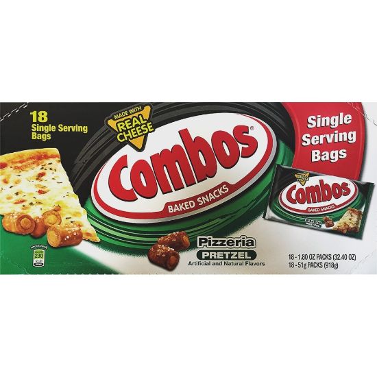 Picture of Combos Baked Pretzel Snack - Spicy Cheese Pizza - 1 Serving Pack - 1.80 oz - 18 / Box