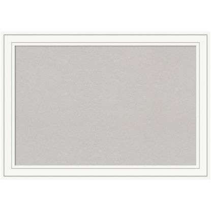 Picture of Amanti Art Cork Bulletin Board, 41in x 29in, Gray, Craftsman White Wood Frame