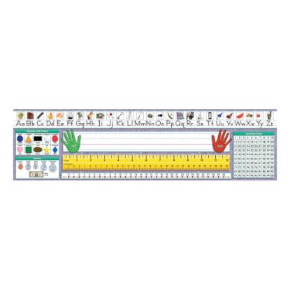 Picture of North Star Teacher Resources Primary Desk Plates, 19in x 5in, Traditional Manuscript, Pre-K - Grade 8, 36 Plates Per Pack, Set Of 3 Packs