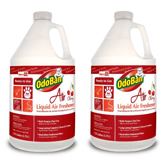 Picture of OdoBan Professional Series Ready-To-Use Liquid Air Freshener, Cherry Scent, 1 Gallon, Pack Of 2 Jugs