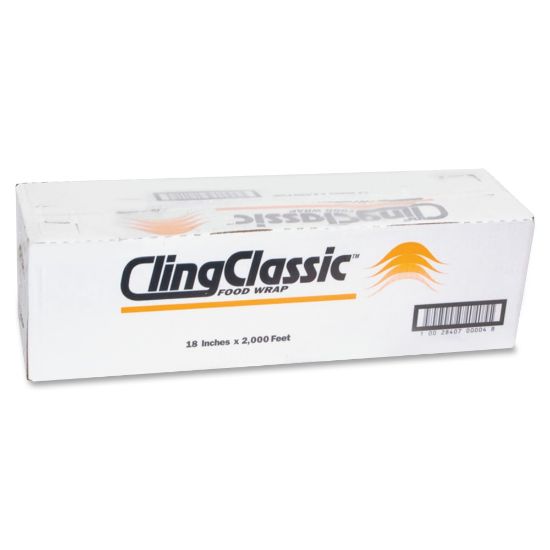 Picture of Webster Cling Classic Food Wrap - 18in Width x 2000 ft Length - Dispenser - Plastic - Clear