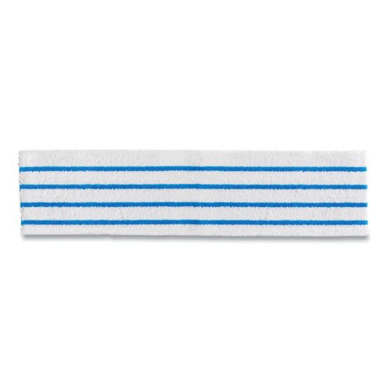 Picture of Rubbermaid Commercial HYGEN Disposable Microfiber Mop Pads, White/Blue, 50 Pads Per Pack, Case Of 3 Packs