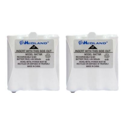 Picture of Midland AVP8 Two-way Radio Battery - For Two-way Radio - Battery Rechargeable - 600 mAh - 4.8 V DC - 2 / Pack