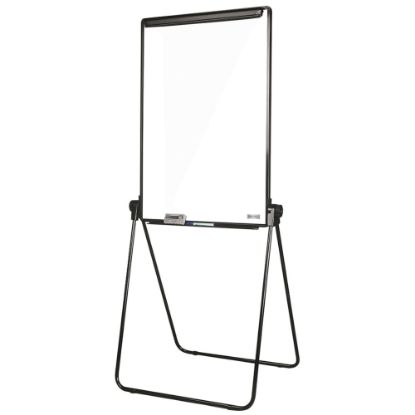 Picture of MasterVision Footbar Non-Magnetic Dry-Erase Whiteboard Easel, 27in x 41in, Plastic Frame With Black Finish