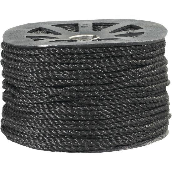 Picture of Partners Brand Twisted Polypropylene Rope, 1,150 Lb, 1/4in x 600ft, Black