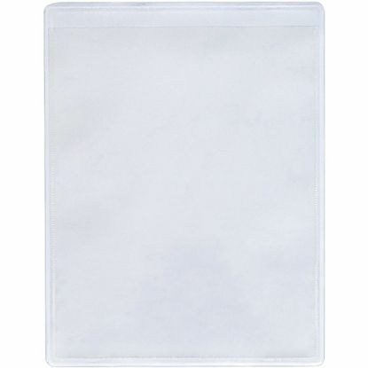 Picture of Business Source Self-Adhesive Shop Ticket Holders - 8.5in x 11in x - Vinyl - 50 / Box - Clear