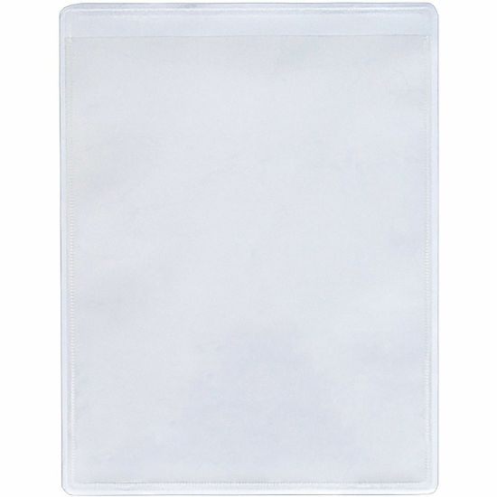 Picture of Business Source Self-Adhesive Shop Ticket Holders - 8.5in x 11in x - Vinyl - 50 / Box - Clear