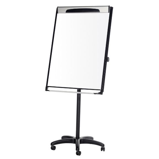 Picture of MasterVision Platinum PureWhite Porcelain Magnetic Mobile Dry-Erase Whiteboard Easel, 29in x 41in Metal Frame With Black/Gray Finish