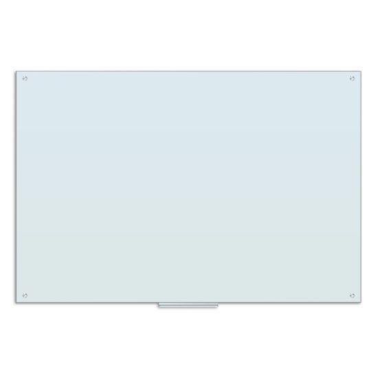 Picture of U Brands Non-Magnetic Glass Dry-Erase Board, 72in X 48in, White Frosted Surface, Frameless, Actual Size 70in X 47in (2796U00-01)