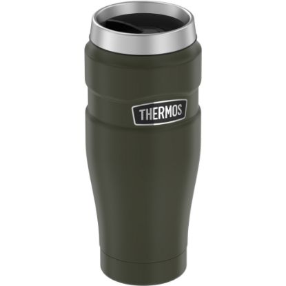 Picture of Stainless King SK1005AG4 16-Ounce Stainless King Stainless Steel Travel Tumbler - Green - Stainless Steel Body