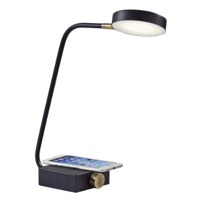 Picture of Adesso Conrad AdessoCharge LED Desk Lamp, 19inH, Black