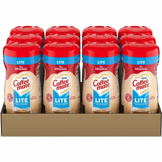 Picture of Coffee mate Original Lite Powdered Creamer Canister - Gluten-Free - Original Lite Flavor - 0.69 lb (11 oz) Canister - 12/Carton - 1860 Serving