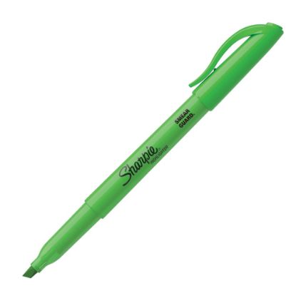 Picture of Sharpie Accent Pocket Highlighters, Fluorescent Green, Pack Of 12