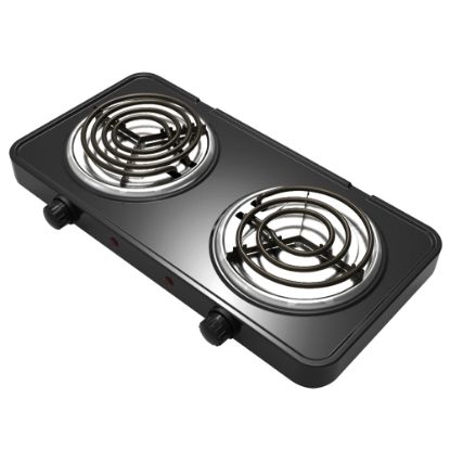 Picture of MegaChef Dual Coil Burner Electric Buffet Cooktop Range, 2inH x 17inW x 9inD, Black