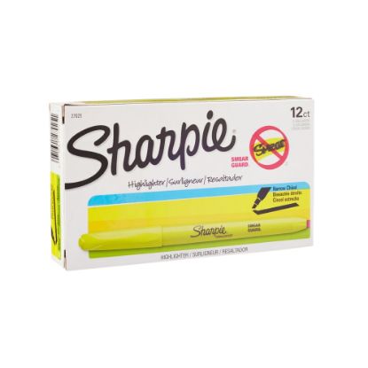 Picture of Sharpie Accent Pocket Highlighters, Fluorescent Yellow, Box Of 12