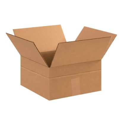 Picture of Partners Brand Multi-Depth Corrugated Boxes, 12in x 12in x 4in, Kraft, Bundle of 25 Boxes