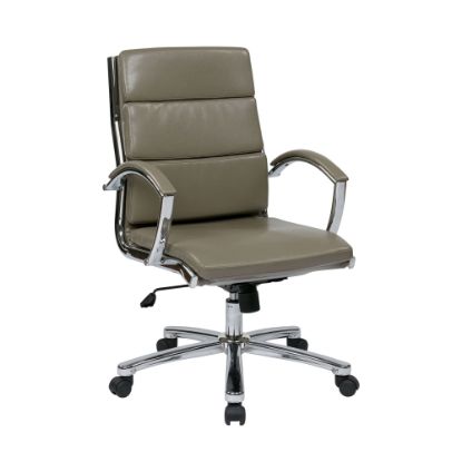 Picture of Office Star Work Smart Executive Mid-Back Chair, Smoke/Silver