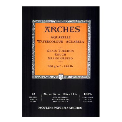 Picture of Arches Watercolor Pad, 10in x 14in, Rough, 140 Lb, White