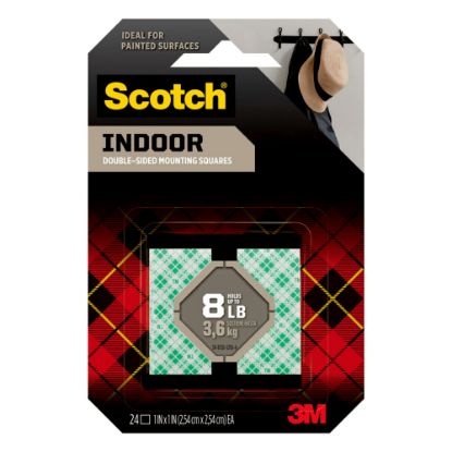 Picture of Scotch Permanent Foam Mounting Squares, 1in x 1in, Pack Of 24