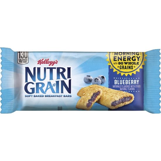 Picture of Kelloggs Nutri-Grain Bars, Blueberry, 1.3 Oz, Box Of 16