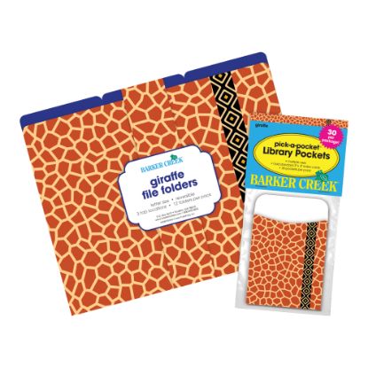 Picture of Barker Creek Folder/Pocket Set, 9in x 12in, Giraffe, Set of 42