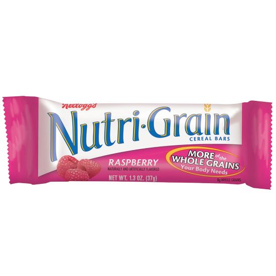 Picture of Kelloggs Nutri-Grain Bars, Raspberry, 1.3 Oz, Box Of 16