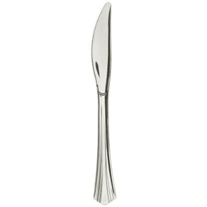 Picture of WNA Reflections Heavyweight Plastic Knives, 7 1/2in, Silver, Case Of 600