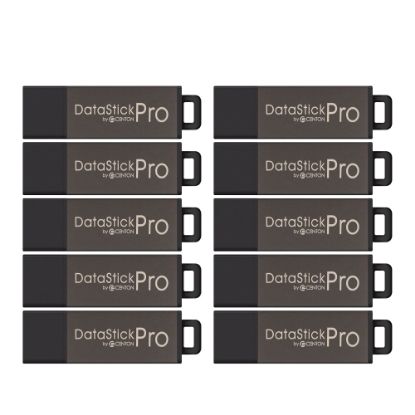 Picture of Centon DataStick Pro USB 2.0 Flash Drives, 4GB, Gray, Pack Of 10 Drives