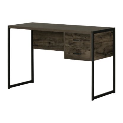 Picture of South Shore Mezzy 48inW Computer Desk, Brown Oak