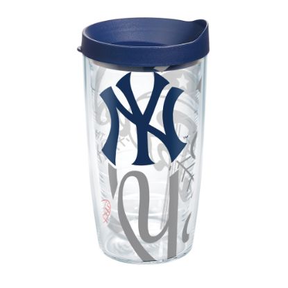 Picture of Tervis Genuine MLB Tumbler With Lid, New York Yankees, 16 Oz, Clear