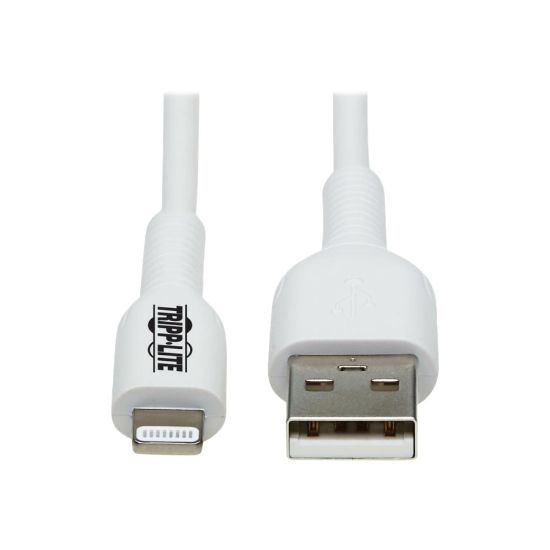 Picture of Tripp Lite Safe-IT USB-A to Lightning Sync/Charge Cable Antibacterial 1M - White