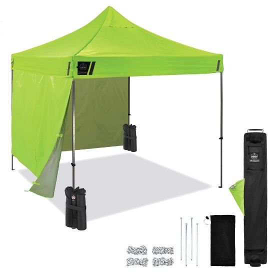 Picture of Ergodyne SHAX 6051 Heavy-Duty Pop-Up Tent Kit, 10ft x 10ft, Lime