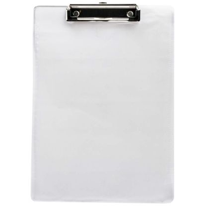 Picture of JAM Paper Plastic Clipboard with Metal Clip, 9in x 13in, Clear