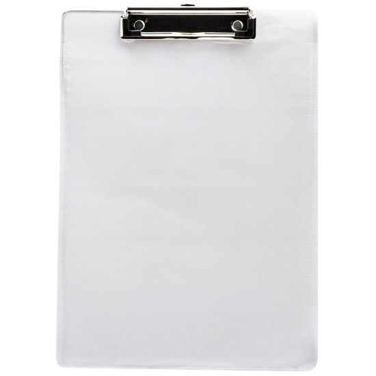 Picture of JAM Paper Plastic Clipboard with Metal Clip, 9in x 13in, Clear