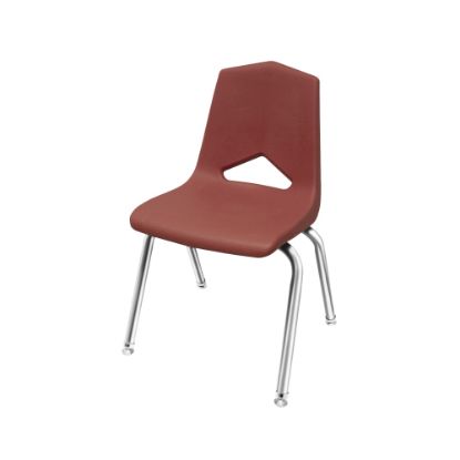 Picture of Marco Group MG1100 Series Stacking Chairs, 18-Inch, Burgundy/Chrome, Pack Of 4